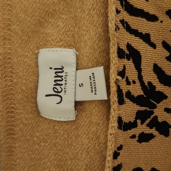 JENNI Pajama or Lounge Set, Size Small, NWOT,  Cheetah Print, 100% Cotton - Picture 4 of 7
